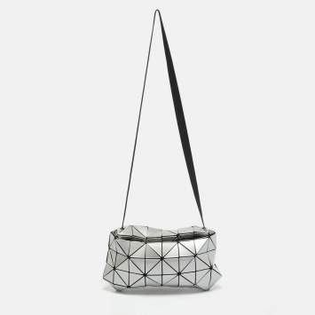 Pre Owned Issey Miyake Bao Bao Carton Grey PVC Shoulder Bag 