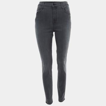 Pre Owned J Brand Grey Washed Denim Skinny Jeans M Waist 29"