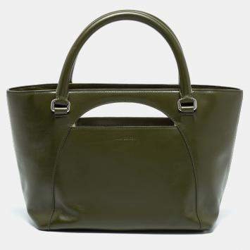 Pre Owned J.W Anderson Olive Leather Medium Moon Tote