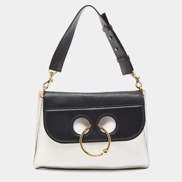 Pre Owned J.W.Anderson White/Black Leather Pierce Bag