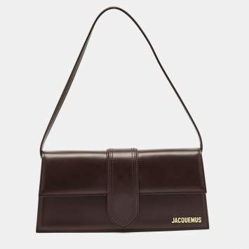 Pre Owned Jacquemus Brown Leather Le Bambino Long Shoulder Bag