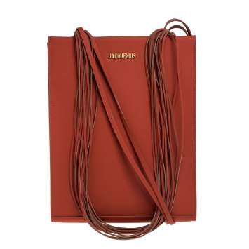 Pre Owned Jacquemus Giger Orange Matt Leather Le A4 Multi Strap Tote 