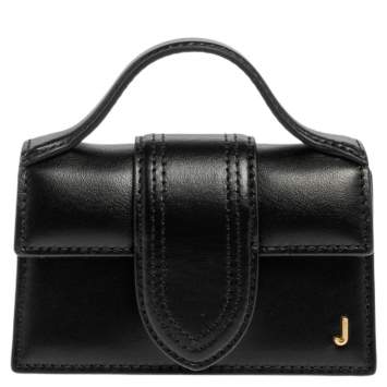 Pre Owned Jacquemus Black Leather Le Petit Bambino Bag