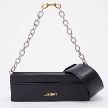 Pre Owned Jacquemus Black Leather Le Sac Ciuciu Shoulder Bag