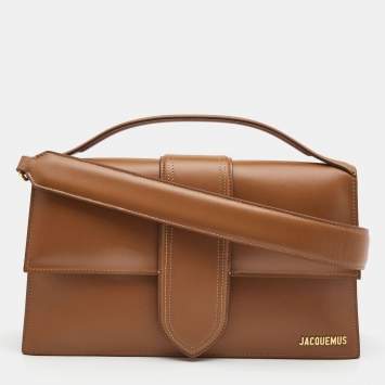 مملوكة مسبقًا Jacquemus Brown Leather Le Bambino Top Handle Bag