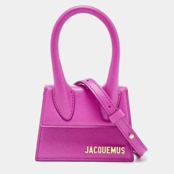 Pre Owned Jacquemus Pink Leather Mini Le Chiquito Bag
