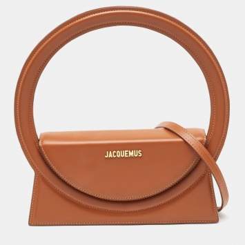 Pre Owned Jacquemus Brown Leather Le Sac Rond Bag