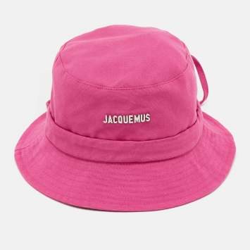 Pre Owned Jacquemus Fuchsia Le bob Gadjo Canvas Bucket Hat 