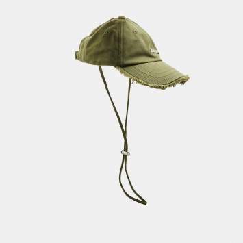 Pre Owned Jacquemus Green Cotton The Artichaut Cap Size 60