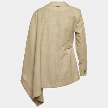 Jacquemus Beige Wool Le Souk Draped Sleeve Jacket M