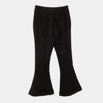 Pre Owned Jacquemus Black Wool Flared Trousers S    