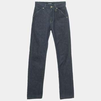 Pre Owned Jacquemus Blue Denim Le De Nimes High-Rise Jeans S/Waist 25"