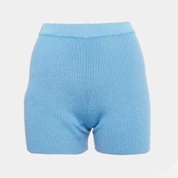 Pre Owned Jacquemus Blue Knit Shorts M
