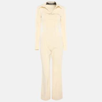 Pre Owned Jacquemus Beige Gabardine Cut-Out La Montagne Overall XS
