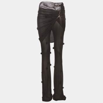 Pre Owned Jacquemus Brown Mesh Knit Le Pantalon Espelho Pants L