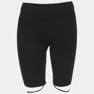 Pre Owned Jacquemus Black Rib Knit Shorts XS