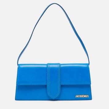 Pre Owned Jacquemus Blue Leather Le Bambino Long Shoulder Bag