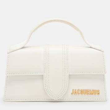 Pre Owned Jacquemus White Leather Le Bambino Top Handle Bag