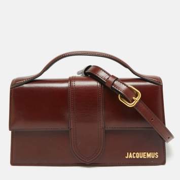 Pre Owned Jacquemus Brown Leather Le Grand Bambino Top Handle Bag