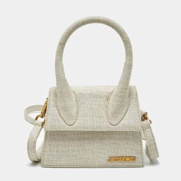 Jacquemus Beige Canvas Le Chiquito Moyen Top Handle Bag