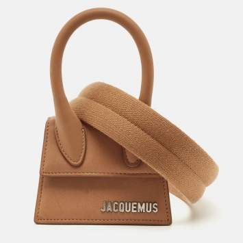 مملوكة مسبقًا Jacquemus Brown Leather Mini Le Chiquito Top Handle Bag