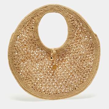 Pre Owned Jacquemus Beige Raffia Spiaggia Tote