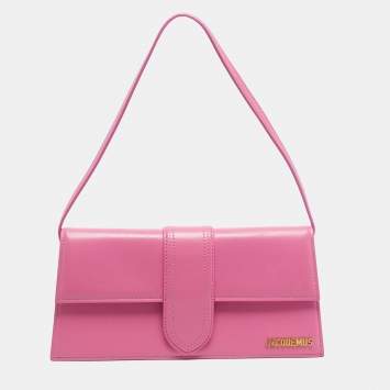 Pre Owned Jacquemus Pink Leather Le Bambino Long Shoulder Bag