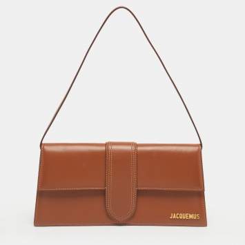 Pre Owned Jacquemus Brown Leather Le Bambino Long Shoulder Bag