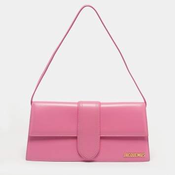 مملوكة مسبقًا Jacquemus Pink Leather Le Bambino Long Shoulder Bag