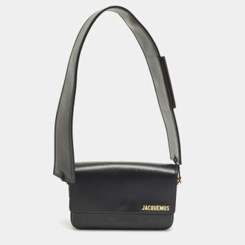 Pre Owned Jacquemus Le Carinu Black Leather Shoulder Bag