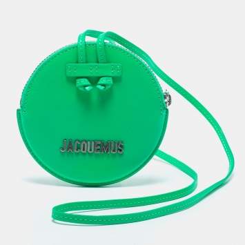 Pre Owned Jacquemus Green Leather Le Pitchou Coin Purse