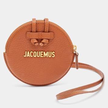 Pre Owned Jacquemus Tan Leather Le Pitchou Coin Purse