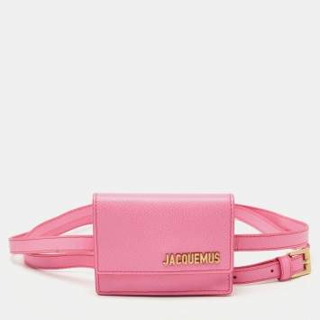Pre Owned Jacquemus Pink Leather La Ceinture Bello Belt Bag