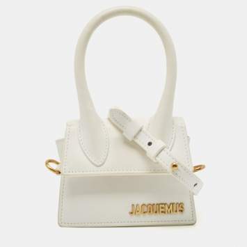 Pre Owned Jacquemus White Leather Le Chiquito Mini Bag