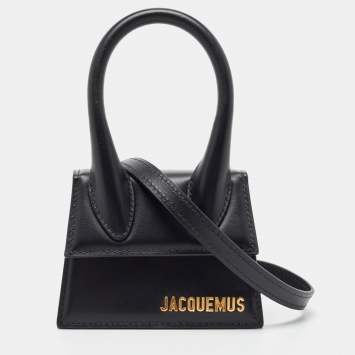 مملوكة مسبقًا Jacquemus Black Leather Le Chiquito Mini Bag