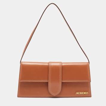 Pre Owned Jacquemus Brown Leather Le Bambino Long Shoulder Bag