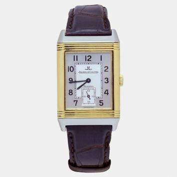 Pre Owned Jaeger-LeCoultre Reverso Q2705420 Manual Silver 18K Gold Stainless Steel Unisex Wristwatch 26 mm