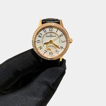 مملوكة مسبقًا ساعات Jaeger-LeCoultre رنديفو Q3462430 أوتوماتيكية ذهب وردي مرصعة بالألماس 29 مم