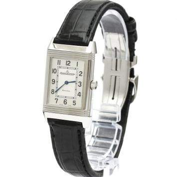 Pre Owned Jaeger LeCoultre Silver Stainless Steel Reverso 252.8.47 Quartz Women's Wristwatch 23 MM