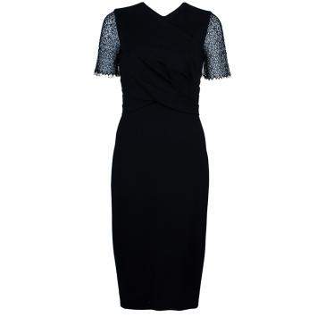Pre Owned Jason Wu Black Lace-Detail Dress M