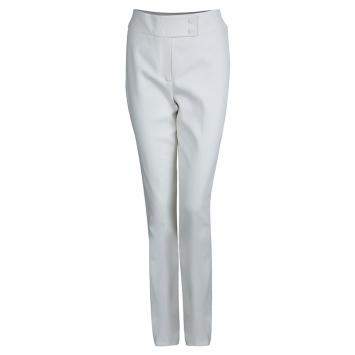 Pre Owned Jason Wu Off White Cotton Straight Fit Trousers S