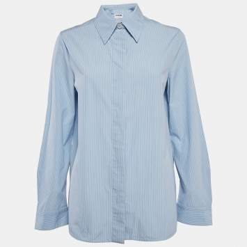 Jil Sander Monday Blue Striped Cotton Shirt S