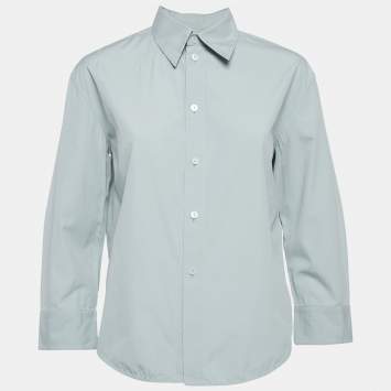 Jil Sander Light Blue Cotton Button Front Shirt S