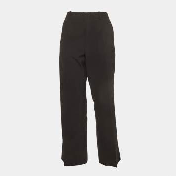 مملوكة مسبقًا Jil Sander Black Wool Flared Formal Trousers M