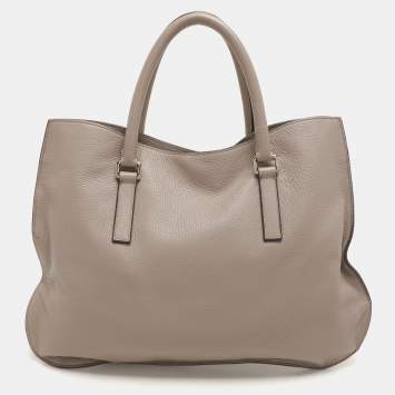 Pre Owned Jil Sander Beige Leather Tote