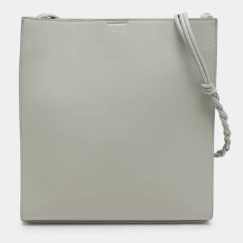 Pre Owned Jil Sander Grey Leather Medium Tangle Shoulder Bag