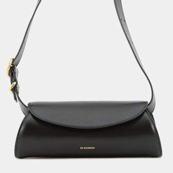 Pre Owned حقيبة جيل ساندر جلد أسود كانونولي بحجم ميني