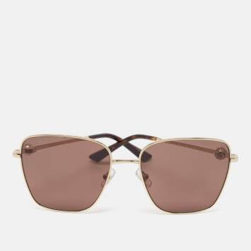 Pre Owned Jimmy Choo Brown/Gold JC 4005HB Embellished Square Sunglasses