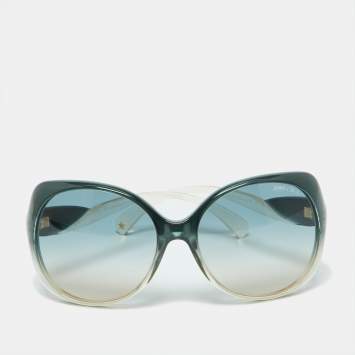 Jimmy Choo Green/Green Gradient Dahlia/S Oversized Sunglasses