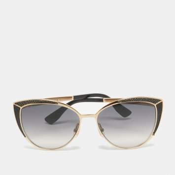 Pre Owned Jimmy Choo Black/Gold Gradient DOMI/S Frame Cat Eye Sunglasses